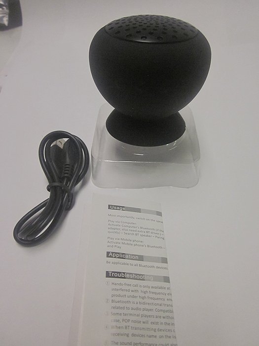 Mushroom Mini Bluetooth Speaker Wireless Waterproof Silicon Suction Black N3