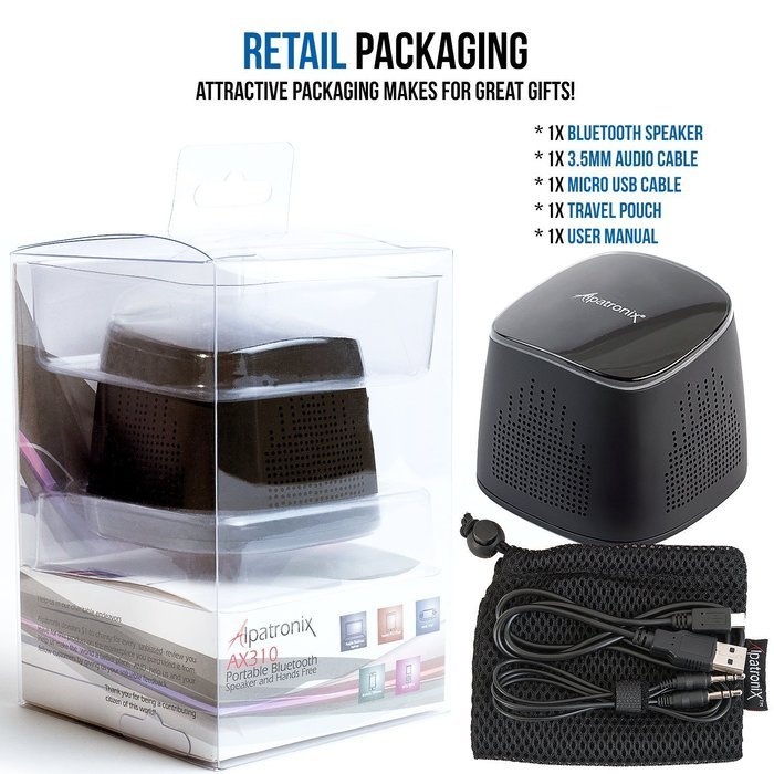 Bluetooth Speakers, Alpatronix&reg; [AX310] Ultra-Portable Universal Mini 5W Wireless Bluetooth Speaker w/ Built-in... N8