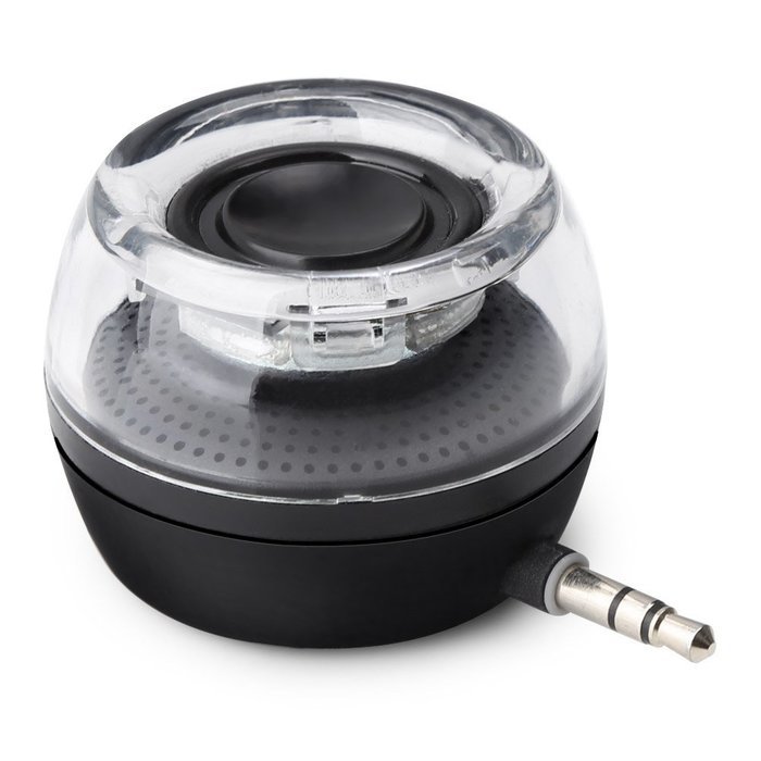 Koolertron Smartphone 3.5mm Aux Audio Jack Plug in Line-in Speaker Mini Compact Round Shape Powerful Clear Bass...