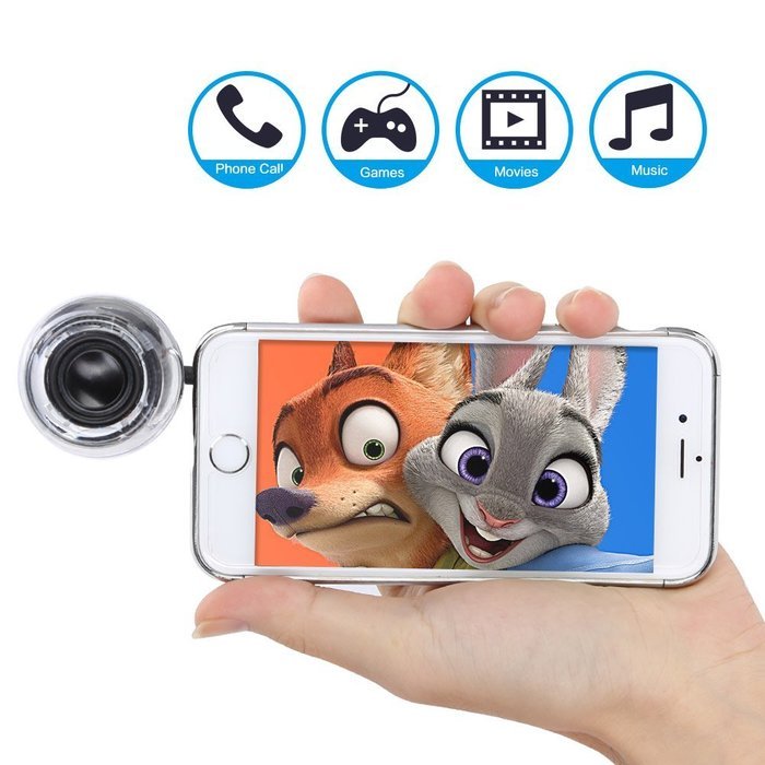Koolertron Smartphone 3.5mm Aux Audio Jack Plug in Line-in Speaker Mini Compact Round Shape Powerful Clear Bass... N2