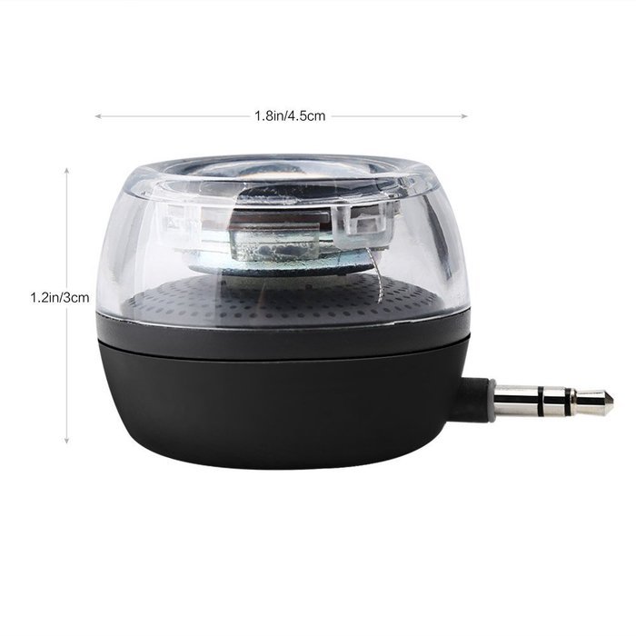 Koolertron Smartphone 3.5mm Aux Audio Jack Plug in Line-in Speaker Mini Compact Round Shape Powerful Clear Bass... N4