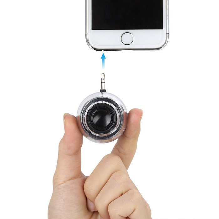 Koolertron Smartphone 3.5mm Aux Audio Jack Plug in Line-in Speaker Mini Compact Round Shape Powerful Clear Bass... N5