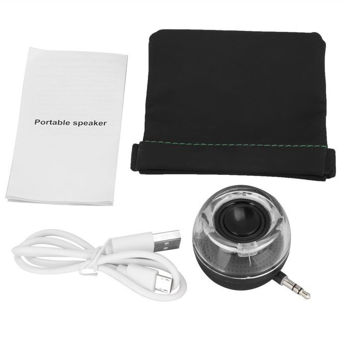 Koolertron Smartphone 3.5mm Aux Audio Jack Plug in Line-in Speaker Mini Compact Round Shape Powerful Clear Bass... N7