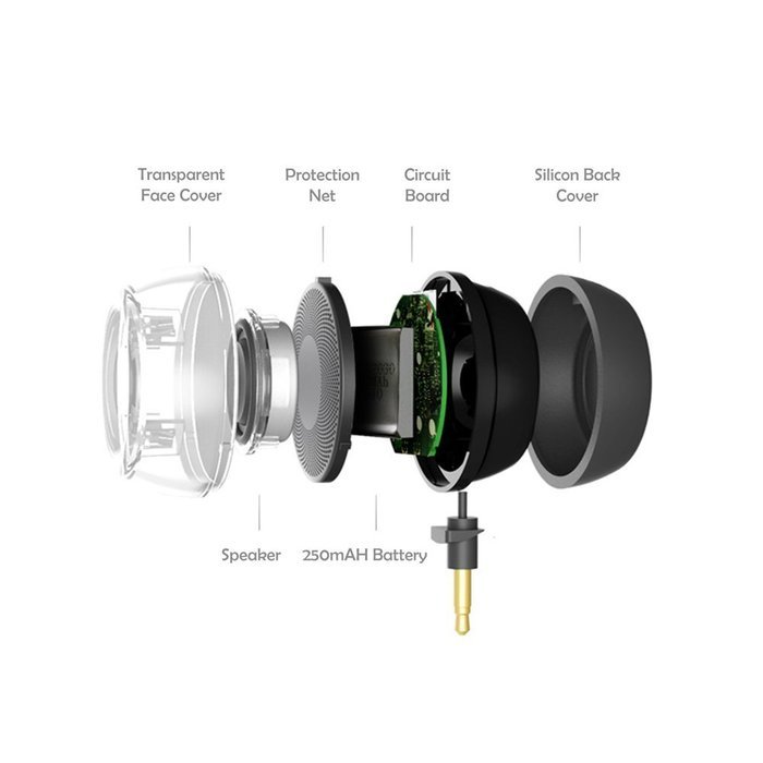 Koolertron Smartphone 3.5mm Aux Audio Jack Plug in Line-in Speaker Mini Compact Round Shape Powerful Clear Bass... N10