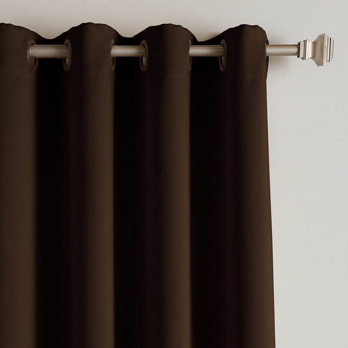 Best Home Fashion Premium Thermal Insulated Blackout Curtains - Antique Bronze Grommet Top - Royal Blue - 52"W... N9