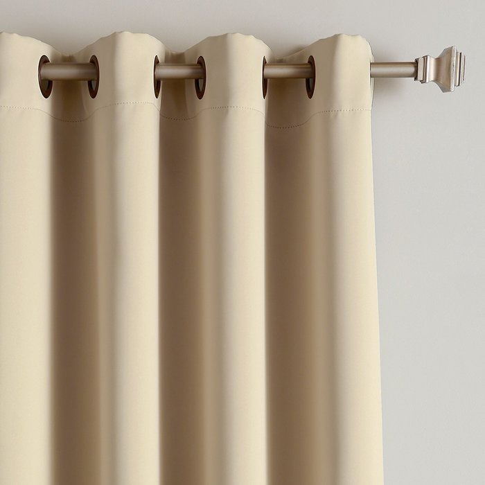 Best Home Fashion Premium Thermal Insulated Blackout Curtains - Antique Bronze Grommet Top - Royal Blue - 52"W... N12