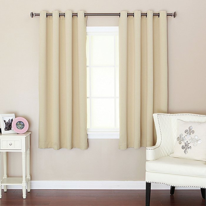 Best Home Fashion Premium Thermal Insulated Blackout Curtains - Antique Bronze Grommet Top - Royal Blue - 52"W... N14