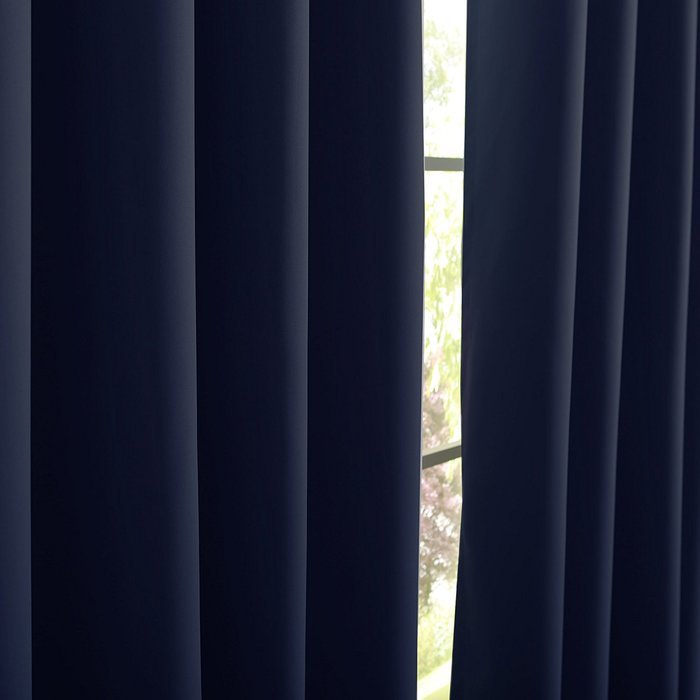 Best Home Fashion Premium Thermal Insulated Blackout Curtains - Antique Bronze Grommet Top - Royal Blue - 52"W... N19