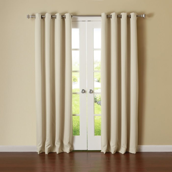 Best Home Fashion Premium Thermal Insulated Blackout Curtains - Antique Bronze Grommet Top - Royal Blue - 52"W... N20
