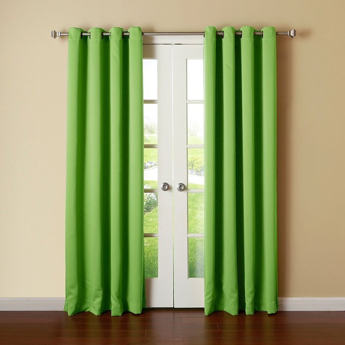 Best Home Fashion Premium Thermal Insulated Blackout Curtains - Antique Bronze Grommet Top - Royal Blue - 52"W... N23