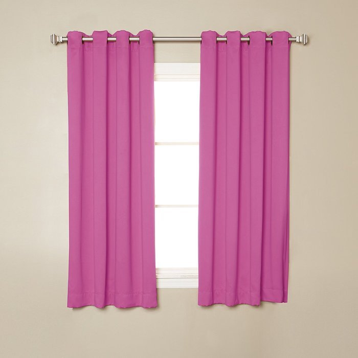 Best Home Fashion Premium Thermal Insulated Blackout Curtains - Antique Bronze Grommet Top - Royal Blue - 52"W... N35