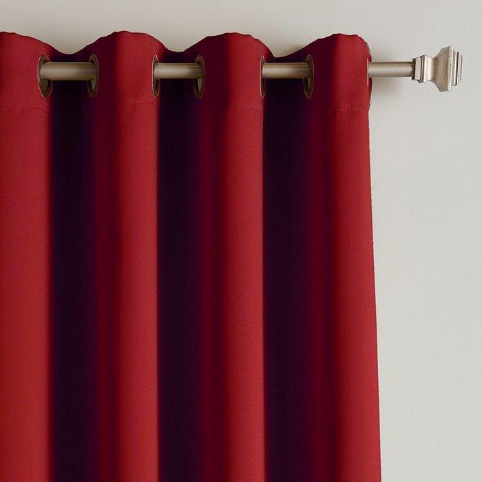Best Home Fashion Premium Thermal Insulated Blackout Curtains - Antique Bronze Grommet Top - Royal Blue - 52"W... N40
