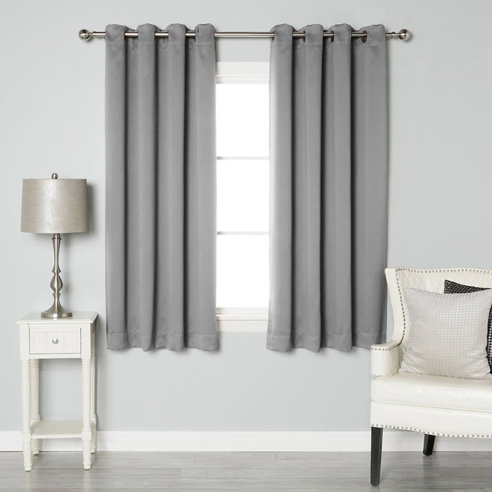 Best Home Fashion Premium Thermal Insulated Blackout Curtains - Antique Bronze Grommet Top - Royal Blue - 52"W... N41