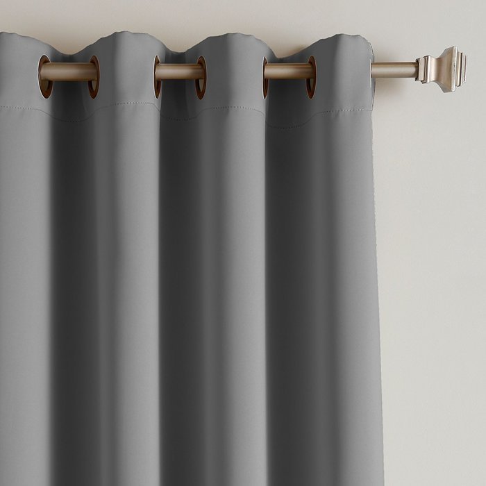 Best Home Fashion Premium Thermal Insulated Blackout Curtains - Antique Bronze Grommet Top - Royal Blue - 52"W... N42