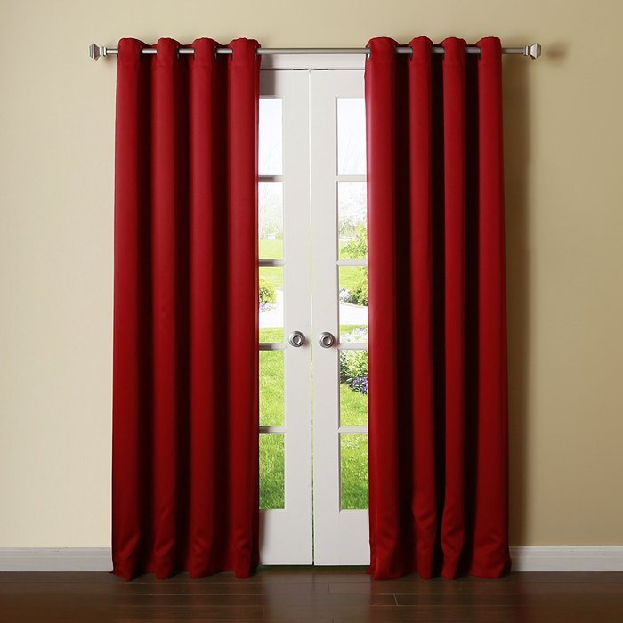 Best Home Fashion Premium Thermal Insulated Blackout Curtains - Antique Bronze Grommet Top - Royal Blue - 52"W... N46