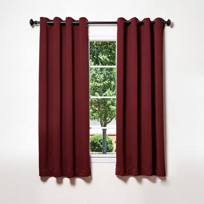 Best Home Fashion Premium Thermal Insulated Blackout Curtains - Antique Bronze Grommet Top - Royal Blue - 52"W... N49