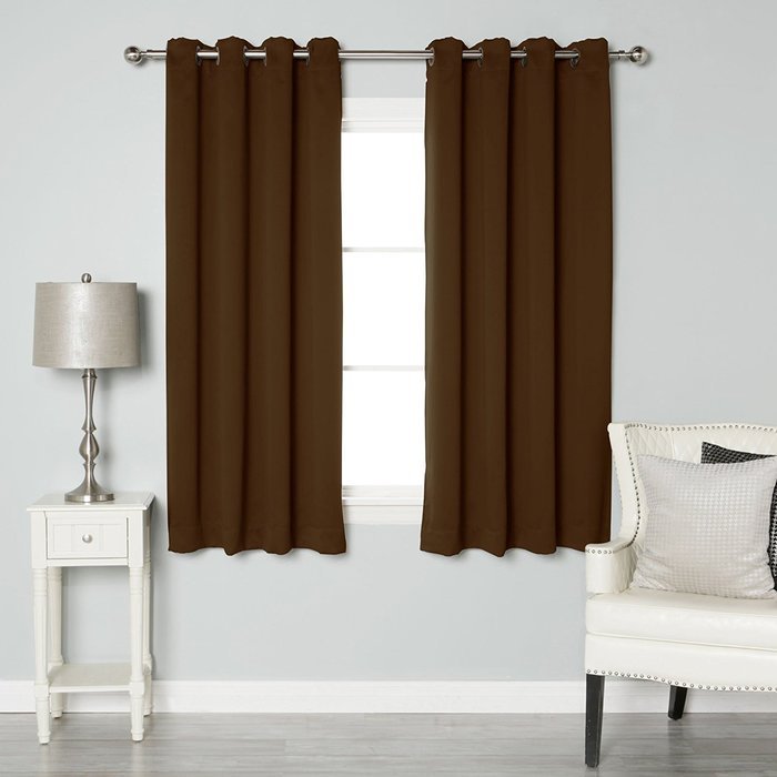 Best Home Fashion Premium Thermal Insulated Blackout Curtains - Antique Bronze Grommet Top - Royal Blue - 52"W... N55