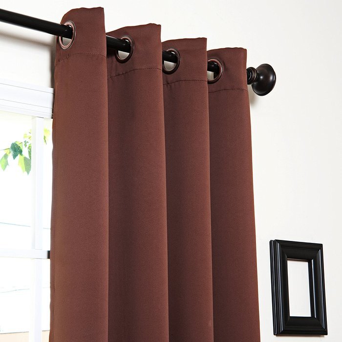 Best Home Fashion Premium Thermal Insulated Blackout Curtains - Antique Bronze Grommet Top - Royal Blue - 52"W... N57