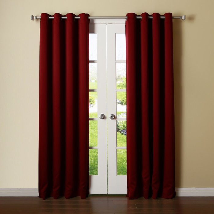 Best Home Fashion Premium Thermal Insulated Blackout Curtains - Antique Bronze Grommet Top - Royal Blue - 52"W... N60