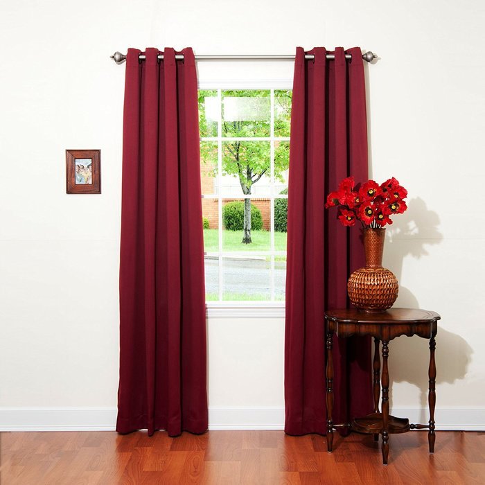 Best Home Fashion Premium Thermal Insulated Blackout Curtains - Antique Bronze Grommet Top - Royal Blue - 52"W... N62