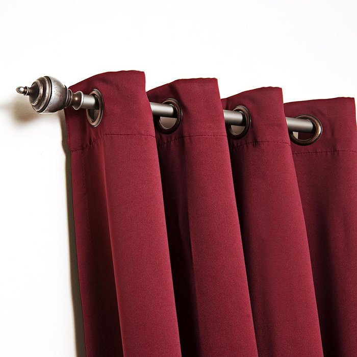 Best Home Fashion Premium Thermal Insulated Blackout Curtains - Antique Bronze Grommet Top - Royal Blue - 52"W... N63