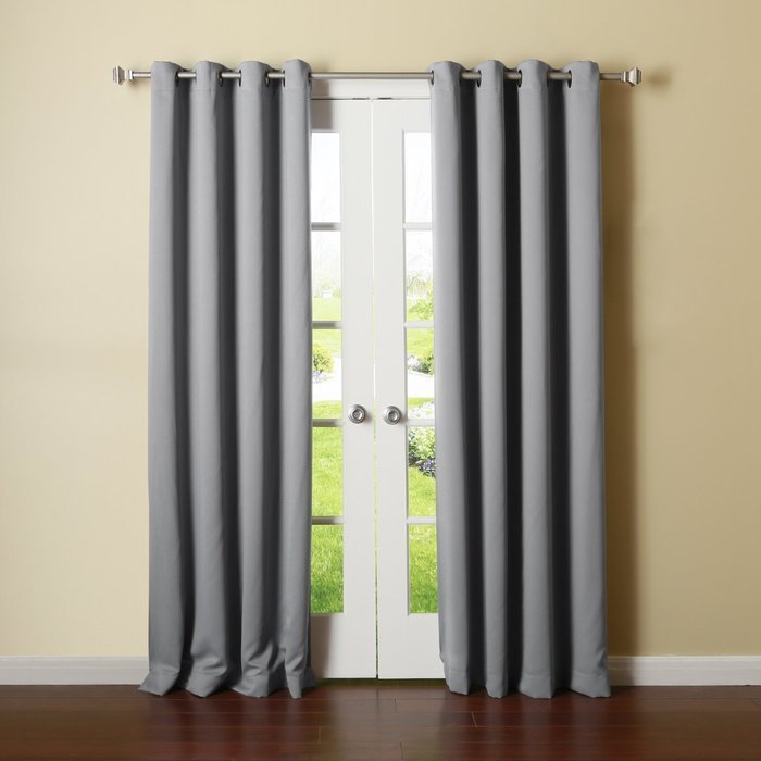 Best Home Fashion Premium Thermal Insulated Blackout Curtains - Antique Bronze Grommet Top - Royal Blue - 52"W... N74