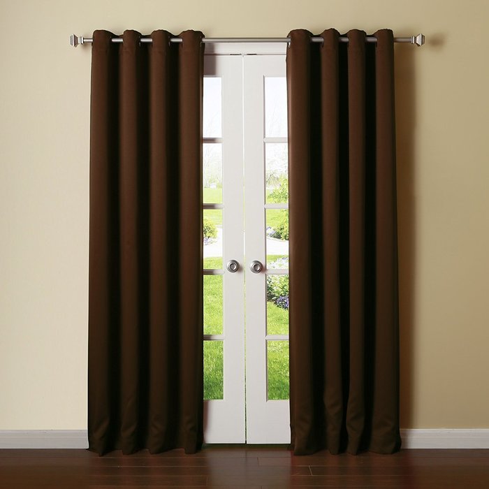 Best Home Fashion Premium Thermal Insulated Blackout Curtains - Antique Bronze Grommet Top - Royal Blue - 52"W... N81