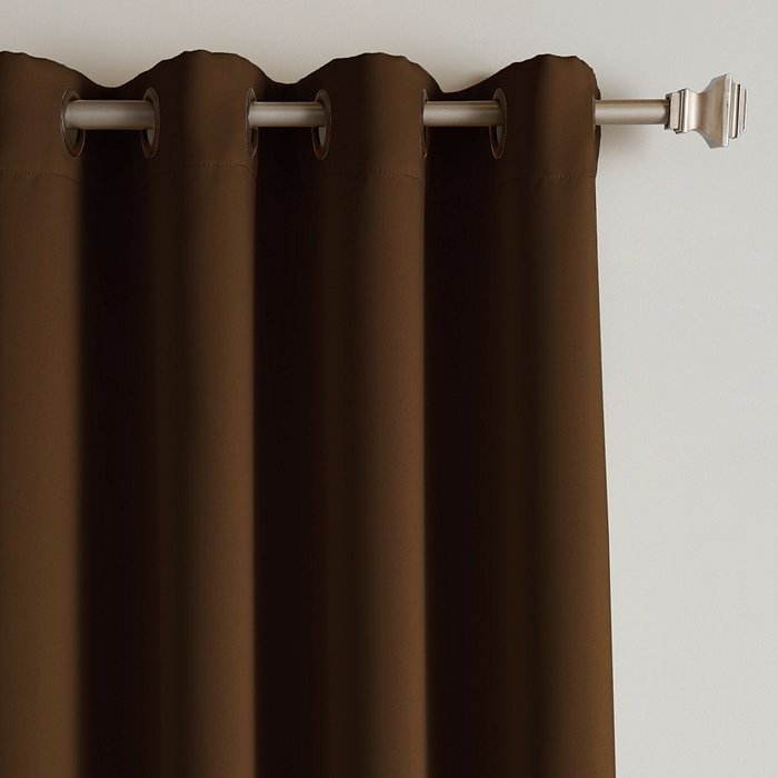 Best Home Fashion Premium Thermal Insulated Blackout Curtains - Antique Bronze Grommet Top - Royal Blue - 52"W... N83