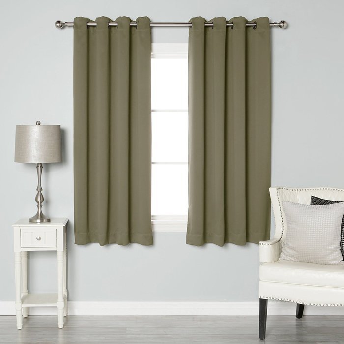 Best Home Fashion Premium Thermal Insulated Blackout Curtains - Antique Bronze Grommet Top - Royal Blue - 52"W... N84