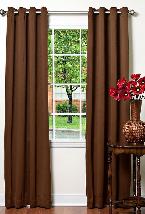 Best Home Fashion Premium Thermal Insulated Blackout Curtains - Antique Bronze Grommet Top - Royal Blue - 52"W... N88