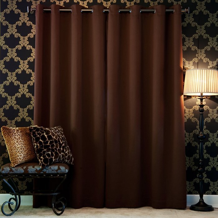 Best Home Fashion Premium Thermal Insulated Blackout Curtains - Antique Bronze Grommet Top - Royal Blue - 52"W... N89