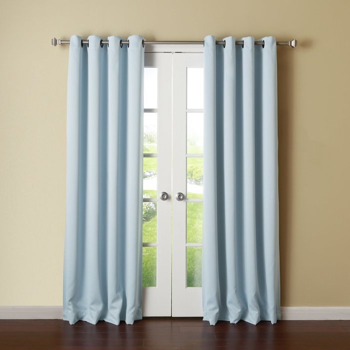 Best Home Fashion Premium Thermal Insulated Blackout Curtains - Antique Bronze Grommet Top - Royal Blue - 52"W... N92