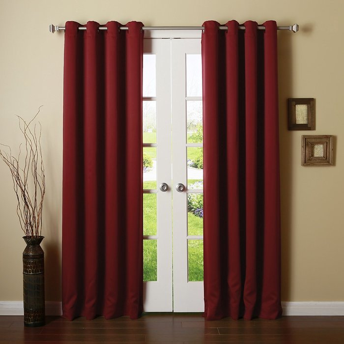 Best Home Fashion Premium Thermal Insulated Blackout Curtains - Antique Bronze Grommet Top - Royal Blue - 52"W... N94