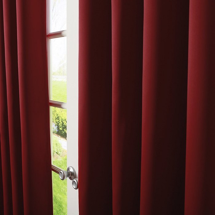 Best Home Fashion Premium Thermal Insulated Blackout Curtains - Antique Bronze Grommet Top - Royal Blue - 52"W... N96