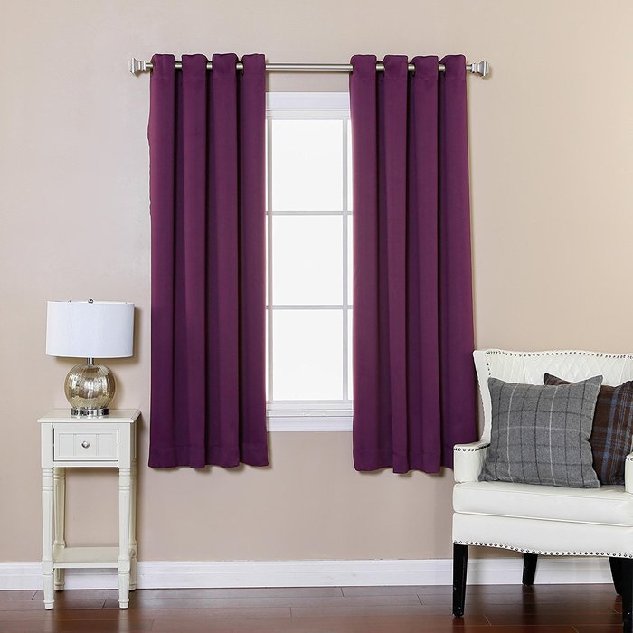 Best Home Fashion Premium Thermal Insulated Blackout Curtains - Antique Bronze Grommet Top - Royal Blue - 52"W... N98