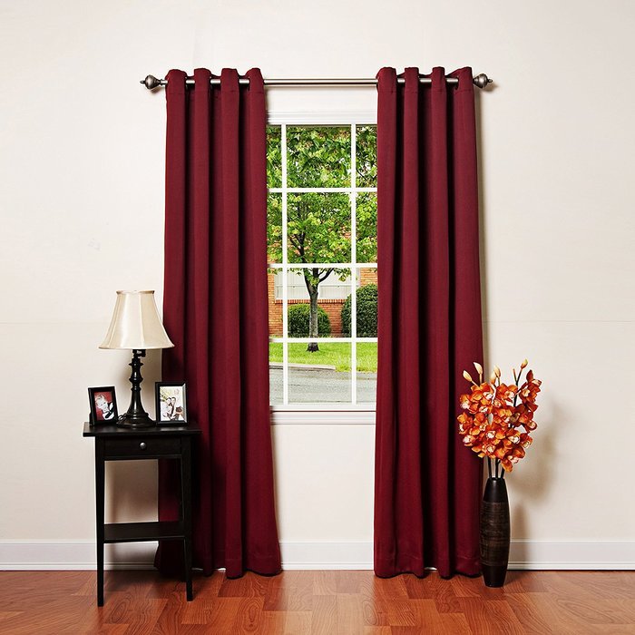 Best Home Fashion Premium Thermal Insulated Blackout Curtains - Antique Bronze Grommet Top - Royal Blue - 52"W... N101