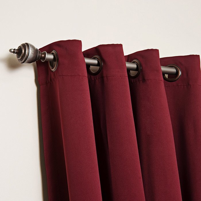 Best Home Fashion Premium Thermal Insulated Blackout Curtains - Antique Bronze Grommet Top - Royal Blue - 52"W... N102