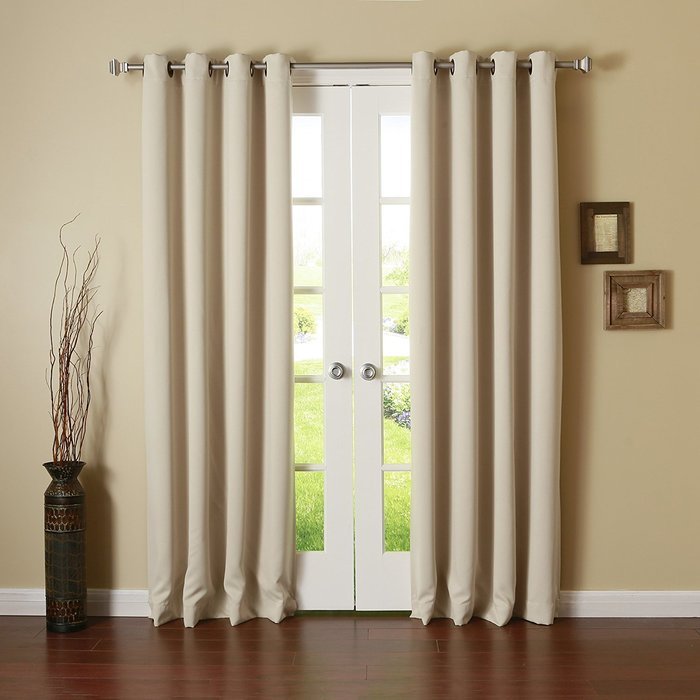 Best Home Fashion Premium Thermal Insulated Blackout Curtains - Antique Bronze Grommet Top - Royal Blue - 52"W... N108