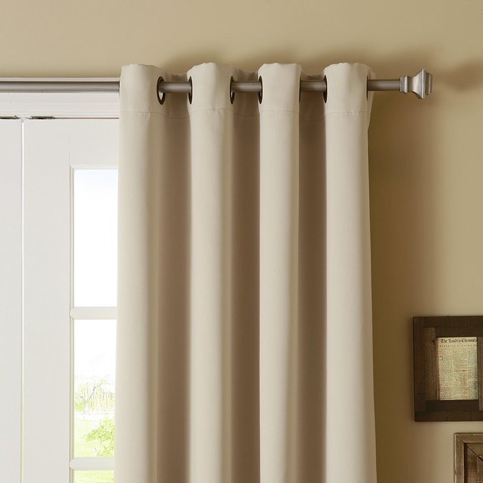 Best Home Fashion Premium Thermal Insulated Blackout Curtains - Antique Bronze Grommet Top - Royal Blue - 52"W... N109