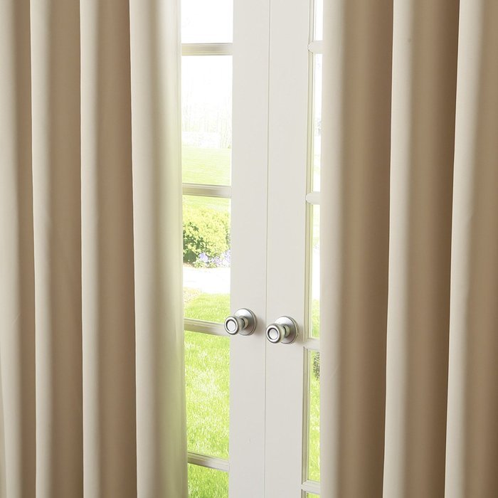 Best Home Fashion Premium Thermal Insulated Blackout Curtains - Antique Bronze Grommet Top - Royal Blue - 52"W... N110