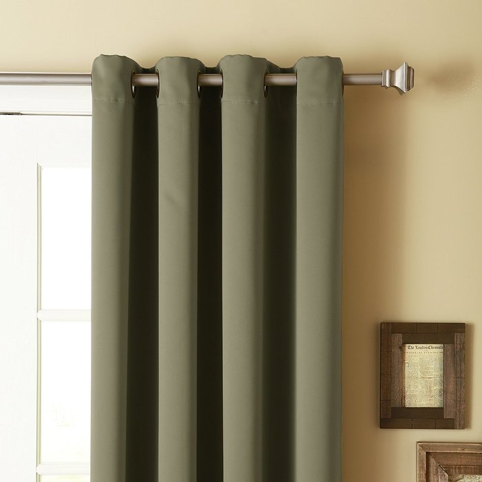 Best Home Fashion Premium Thermal Insulated Blackout Curtains - Antique Bronze Grommet Top - Royal Blue - 52"W... N116