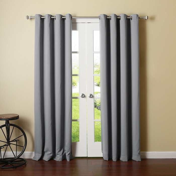 Best Home Fashion Premium Thermal Insulated Blackout Curtains - Antique Bronze Grommet Top - Royal Blue - 52"W... N129