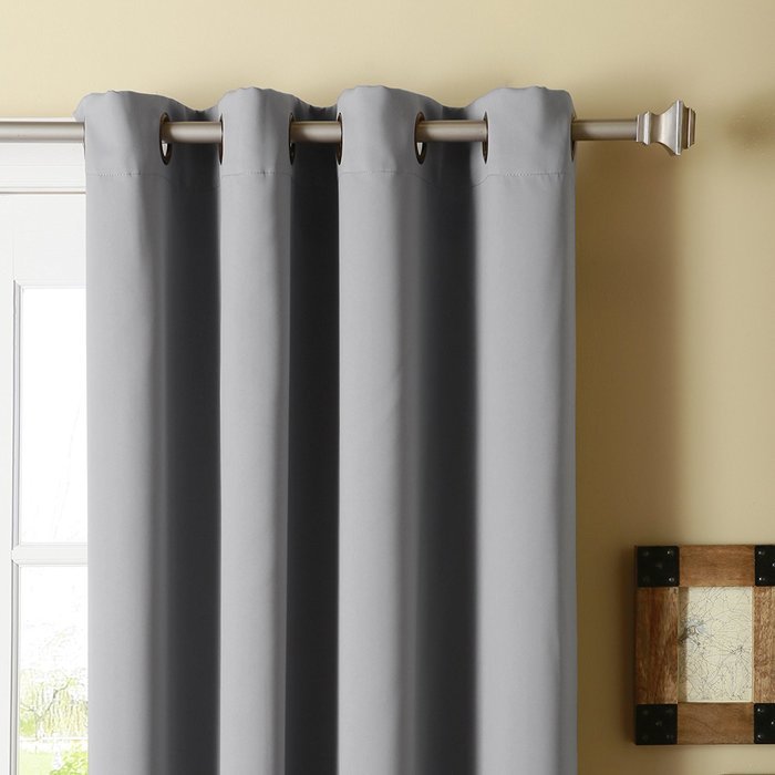 Best Home Fashion Premium Thermal Insulated Blackout Curtains - Antique Bronze Grommet Top - Royal Blue - 52"W... N130