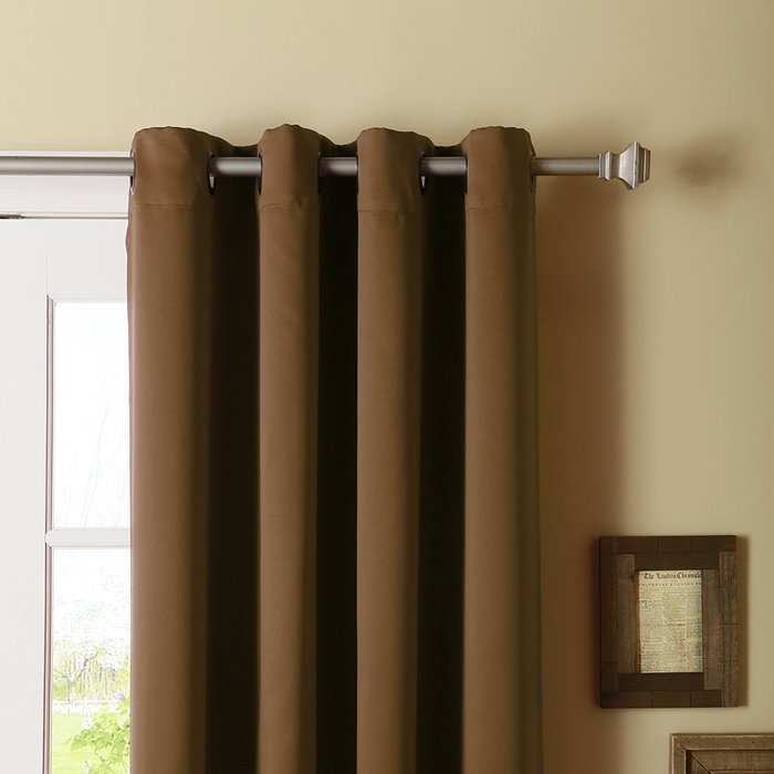 Best Home Fashion Premium Thermal Insulated Blackout Curtains - Antique Bronze Grommet Top - Royal Blue - 52"W... N132