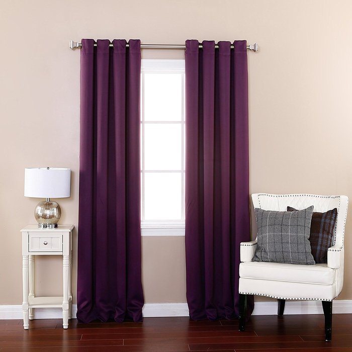 Best Home Fashion Premium Thermal Insulated Blackout Curtains - Antique Bronze Grommet Top - Royal Blue - 52"W... N134