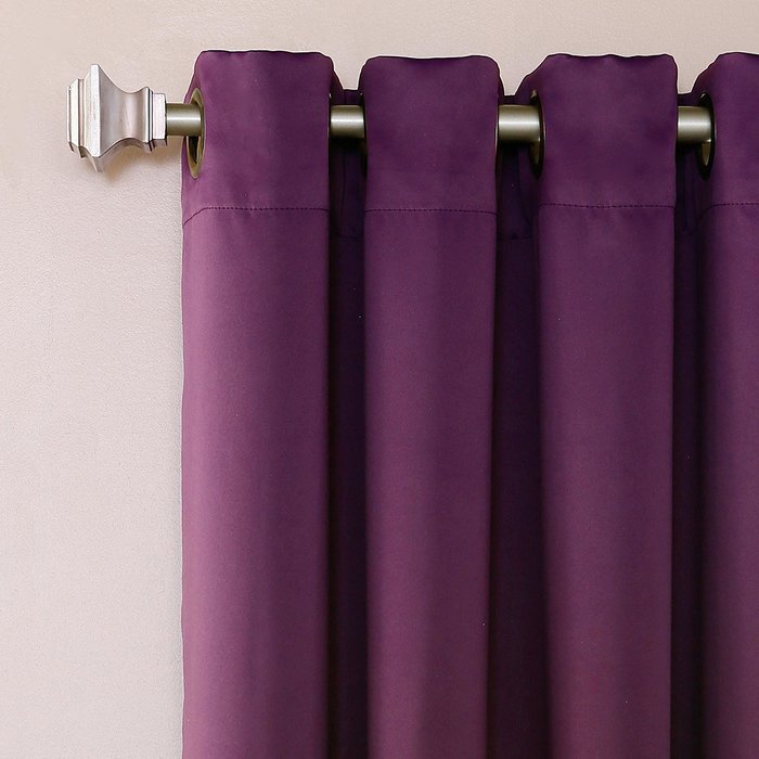 Best Home Fashion Premium Thermal Insulated Blackout Curtains - Antique Bronze Grommet Top - Royal Blue - 52"W... N135