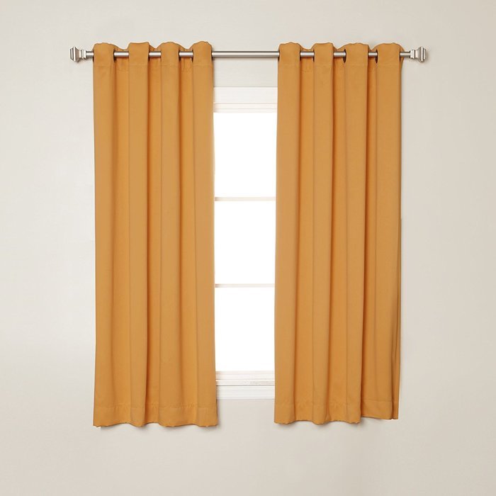 Best Home Fashion Premium Thermal Insulated Blackout Curtains - Antique Bronze Grommet Top - Royal Blue - 52"W... N137
