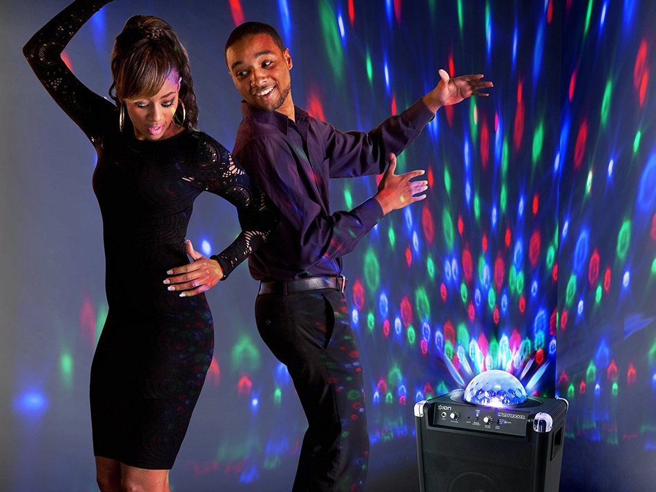 ION Party Rocker portable Bluetooth speaker system with built-in light show (Old Model) N4