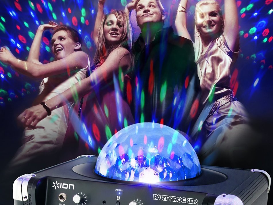 ION Party Rocker portable Bluetooth speaker system with built-in light show (Old Model) N5