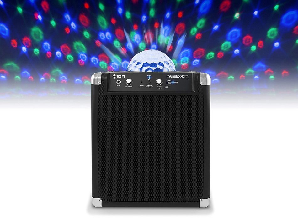 ION Party Rocker portable Bluetooth speaker system with built-in light show (Old Model) N7